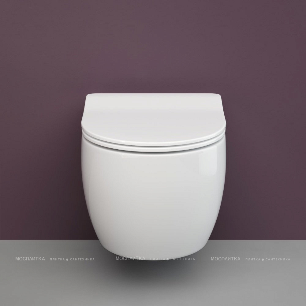 Комплект подвесной безободковый унитаз Ceramica Nova Play Rimless CN3001 с сиденьем Soft Close + инсталляция Am.Pm ProC I012707 - изображение 5