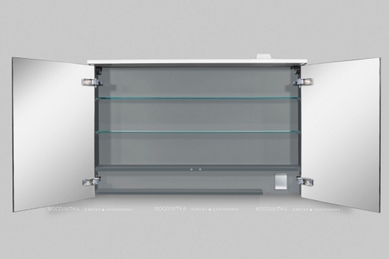 Зеркальный шкаф с LED-подсветкой Am.Pm Spirit 2.0 M70AMCX1001WG, 100 см, цвет: белый, глянец - 10 изображение