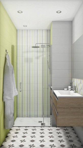 Дизайн Ванная в стиле Современный в белом цвете №13020