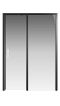 Душевая дверь Creto Nota 140х200 см 122-WTW-140-C-B-6 профиль черный, стекло прозрачное 