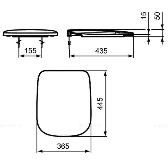 Крышка-сиденье Ideal Standard Esedra T318101 с микролифтом - изображение 5