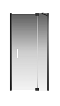Душевой уголок Creto Tenta стекло прозрачное профиль черный 100х80 см, 123-WTW-100-C-B-8 + 123-SP-800-C-B-8 