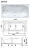 Акриловая ванна 170х75 см Marka One Dipsa 12017894 белая - изображение 4