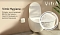 Комплект безободкового унитаза VitrA Sento Hygiene 9830B003-7207, кнопка глянцевый хром - изображение 3