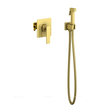 Гигиенический душ со смесителем Timo Torne 4389/17SM золото матовое - 2 изображение