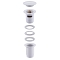 Донный клапан для раковины Abber AF0010W с переливом, белый - 2 изображение