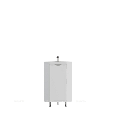 Тумба под раковину Corozo Мирра 40 SD-00001642 глянец белая - 2 изображение