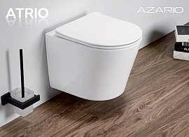 Унитаз подвесной безободковый Azario Atrio AZ-2330 с крышкой-сиденьем микролифт, белый