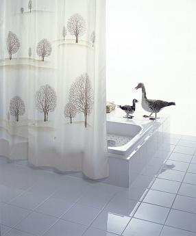 Штора для ванных комнат Ridder Park бежевая/коричневая