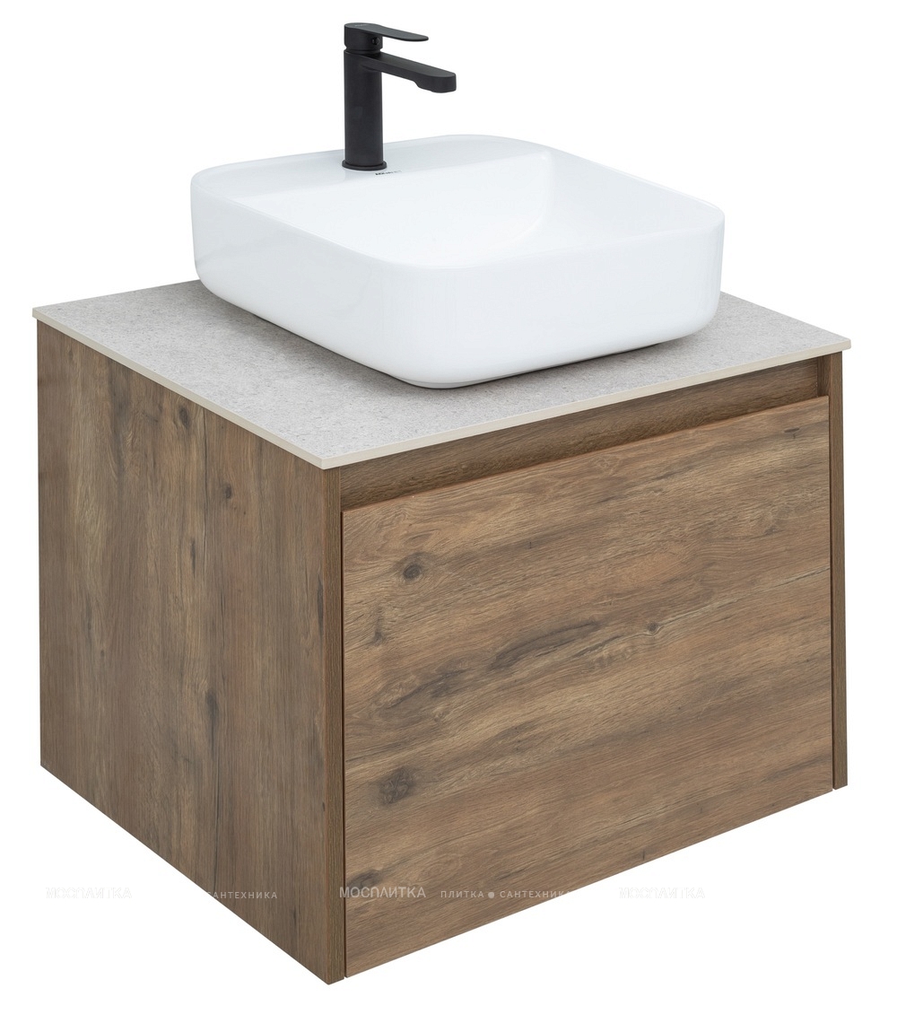 Комплект мебели для ванны Aquanet Nova Lite 60 см 249511, 1 ящик, коричневый - изображение 9