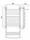 Полотенцесушитель водяной Aquanerzh лесенка дуга групповая с полкой 70x60 - 2 изображение