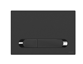 Клавиша смыва Cersanit Estetica A64112 для инсталляции, черная матовая с рамкой хром