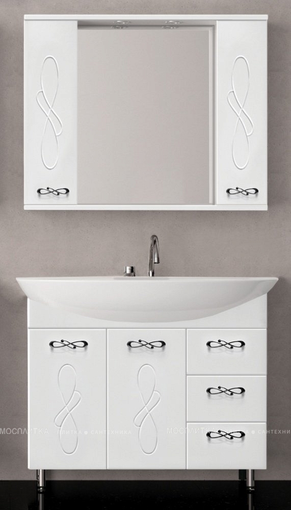 Зеркальный шкаф Style Line Венеция 90/С белый - изображение 3