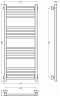 Полотенцесушитель водяной Сунержа Модус PRO 100х45 см 12-0450-1040 белый - 3 изображение