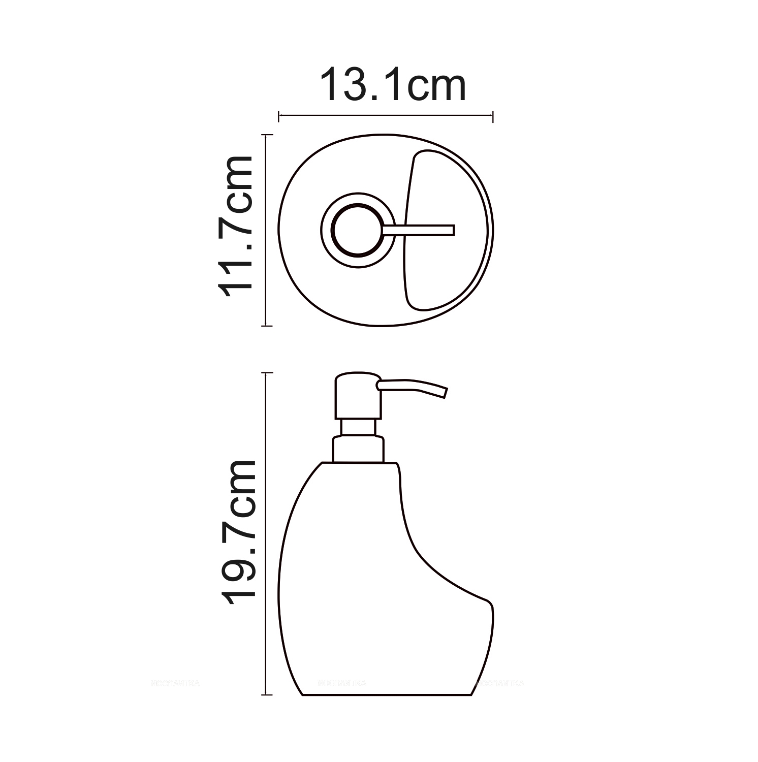 Дозатор для жидкого мыла Wasserkraft K-8099BLACK с емкостью для губки, черный матовый - изображение 2