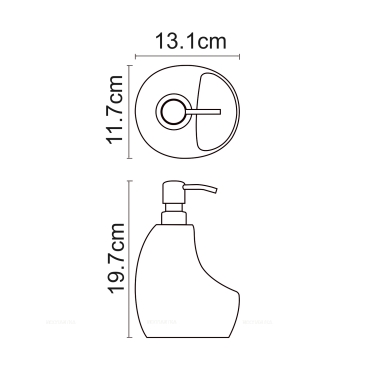 Дозатор для жидкого мыла Wasserkraft K-8099BLACK с емкостью для губки, черный матовый - 2 изображение