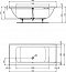 Встраиваемая акриловая прямоугольная ванна 180х80 см Ideal Standard E106701 CONNECT AIR - 4 изображение