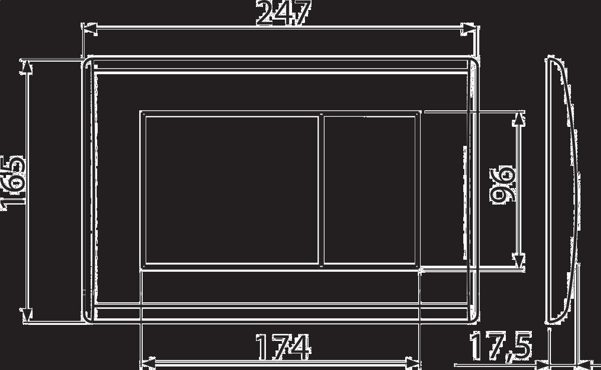 Клавиша смыва для унитаза AlcaPlast M278, черный матовый - изображение 2