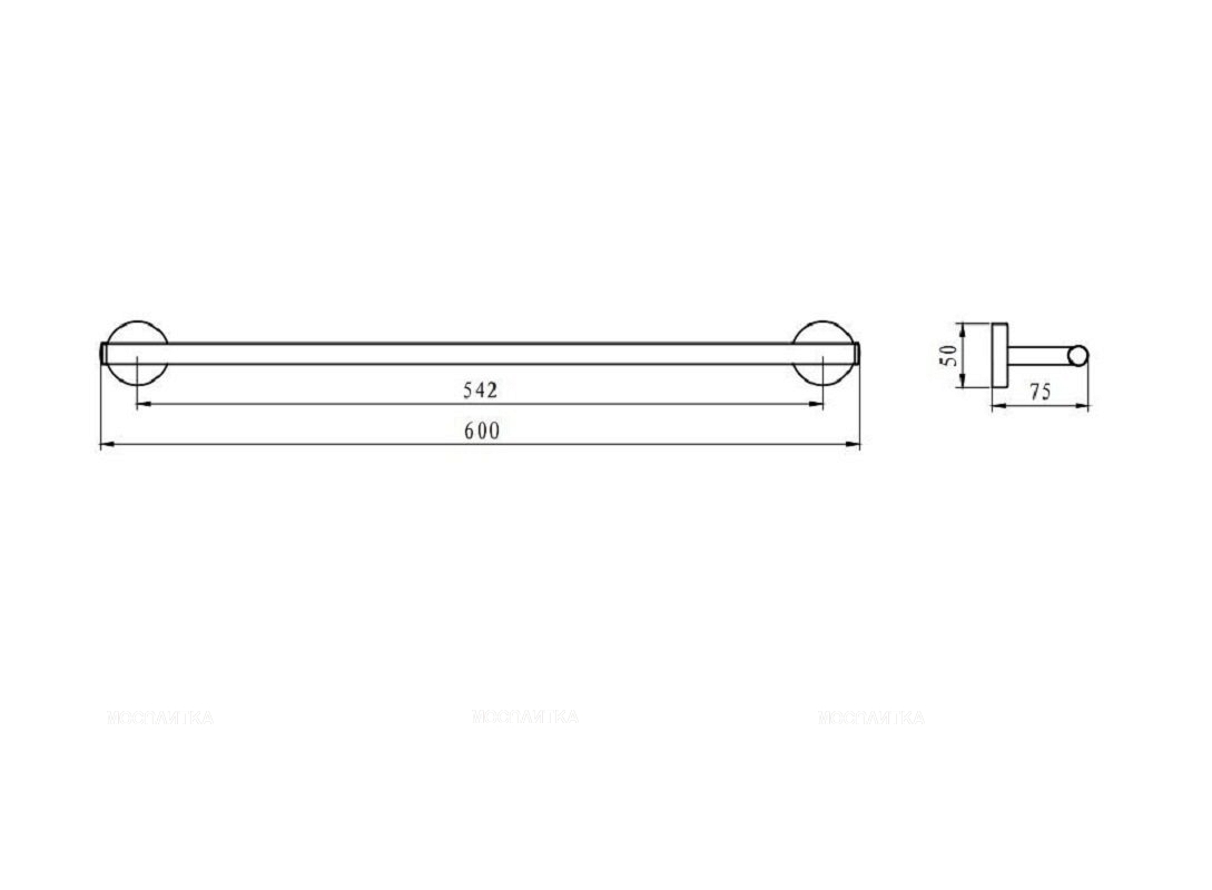 Полотенцедержатель Aquanet Flash R16, 60 см - изображение 2