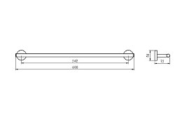 Полотенцедержатель Aquanet Flash R16, 60 см