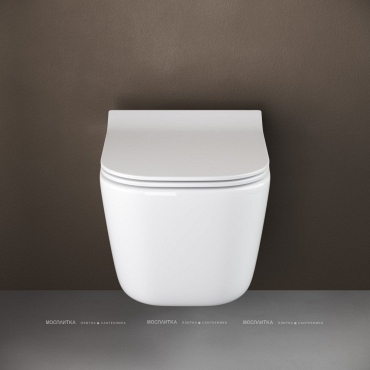 Комплект подвесной безободковый унитаз Ceramica Nova New Day CN3005 с крышкой-сиденьем микролифт + инсталляция Geberit Duofix Sigma Plattenbau 111.362.00.5 - 4 изображение