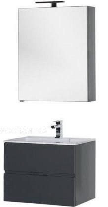 Комплект мебели для ванной Aquanet Алвита 70 серый антрацит - изображение 3