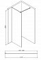 Душевая перегородка 120 см Abber Immer Offen AG61120B стекло прозрачное, профиль черный - изображение 3