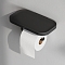 Держатель туалетной бумаги Am.Pm Func A8F341422 с полкой для телефона, матовый черный - 3 изображение