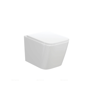 Унитаз подвесной безободковый Idrico Element 7.0 1007-7.0-ElW с крышкой-сиденьем микролифт, белый глянец