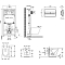 Комплект подвесной безободковый унитаз Jacob Delafon Rodin+ E21751RU-00 с микролифтом + система инсталляции с кнопкой смыва хром глянцевый - изображение 6