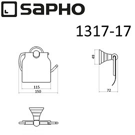 Держатель туалетной бумаги Sapho Diamond 1317-17 хром