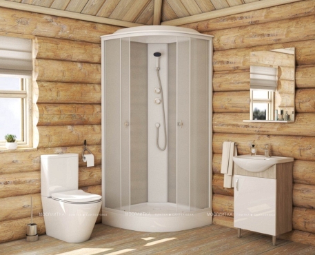 Комплект мебели для ванной Grossman Eco Line ЭКО-52 3 в 1, белый-дуб сонома - 2 изображение
