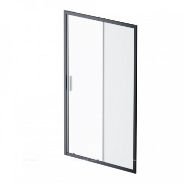 Душевая дверь Am.Pm Gem 120 см W90G-120-1-195BM стекло прозрачное / матовое, профиль черный - 7 изображение