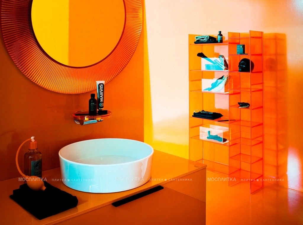 Зеркало Laufen Kartell 3.8633.1.082.000.1 оранжевый пластик - изображение 4