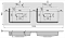 Раковина Jorno Modul Mol.08.120/W 120 см, белая - изображение 3