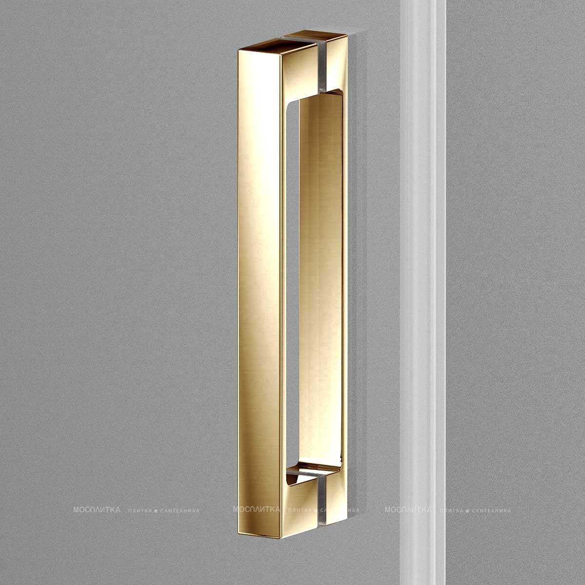 Душевая дверь Vincea Alpha 150х190 VDS-3AL150CLG, профиль брашированное золото, стекло прозрачное - изображение 2