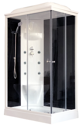 Душевая кабина Royal Bath 8120HP7-BT черное/прозрачное левая