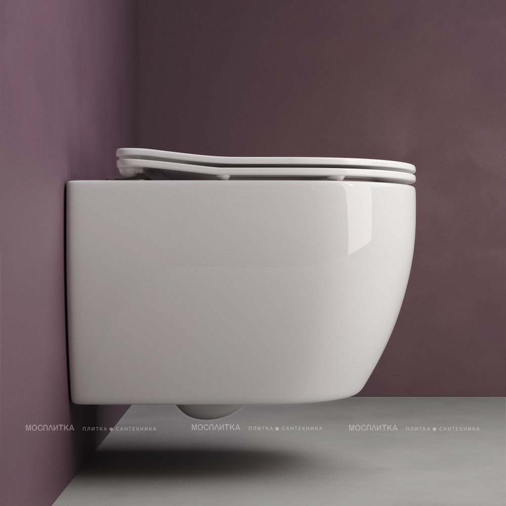 Комплект подвесной безободковый унитаз Ceramica Nova Play Rimless CN3001 с сиденьем Soft Close + инсталляция Creto Standart 1.1 INST-CR-1.1 - изображение 4