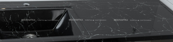 Раковина Stella Polar Мадлен 120 левая, черный мрамор, SP-00001196 - 2 изображение