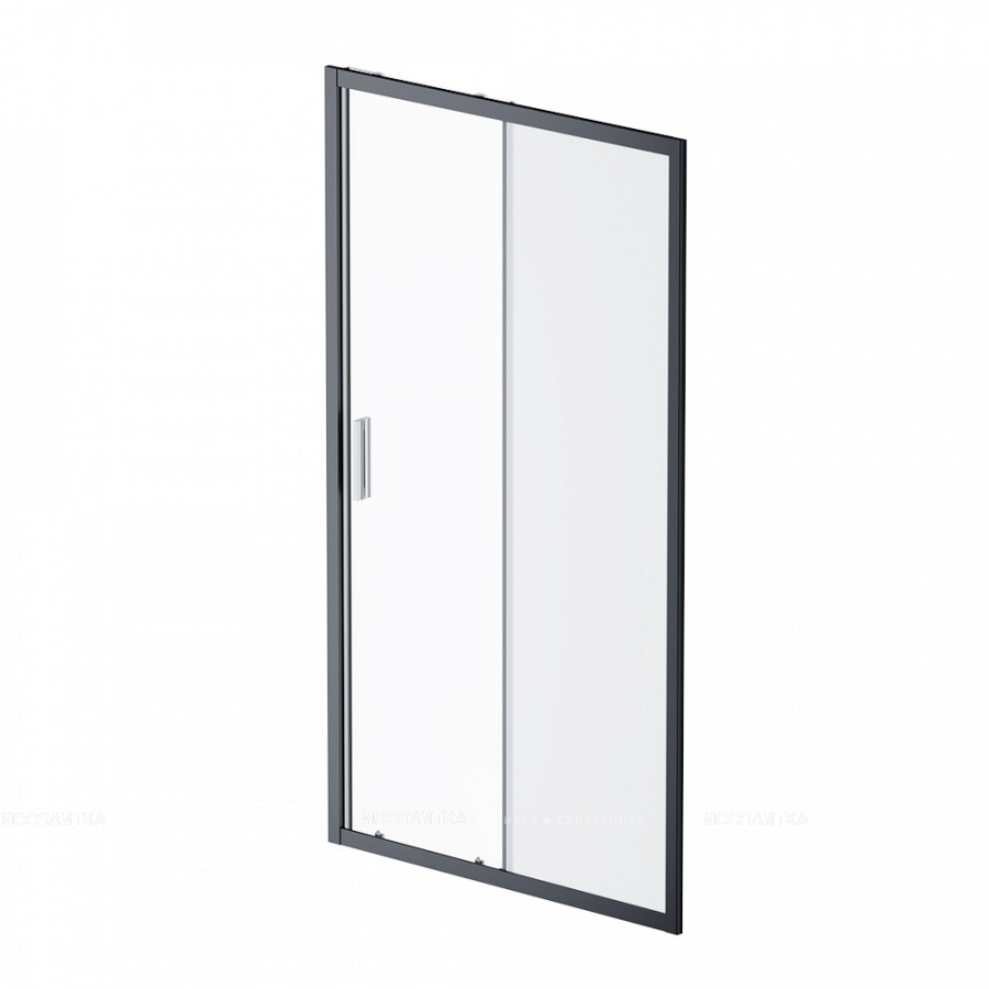 Душевая дверь Am.Pm Gem 110 см W90G-110-1-195BM стекло прозрачное / матовое, профиль черный - изображение 7