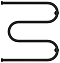 Полотенцесушитель водяной Сунержа М-образный с полкой 60х60 см 31-4008-6060 матовый черный - 2 изображение