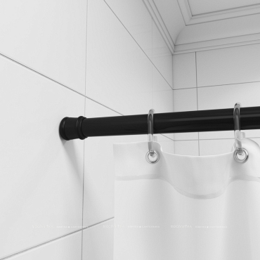 Карниз для ванной комнаты черный Milardo 014A200M14 - 4 изображение