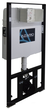 Комплект подвесной безободковый унитаз Azario Fora AZ-8010-1000+AZ-8200-0010+AZ-0017 E-R с микролифтом + система инсталляции с кнопкой смыва хром матовый - 2 изображение