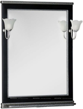 Зеркало Aquanet Валенса 70 00180298 черный краколет / серебро - 2 изображение