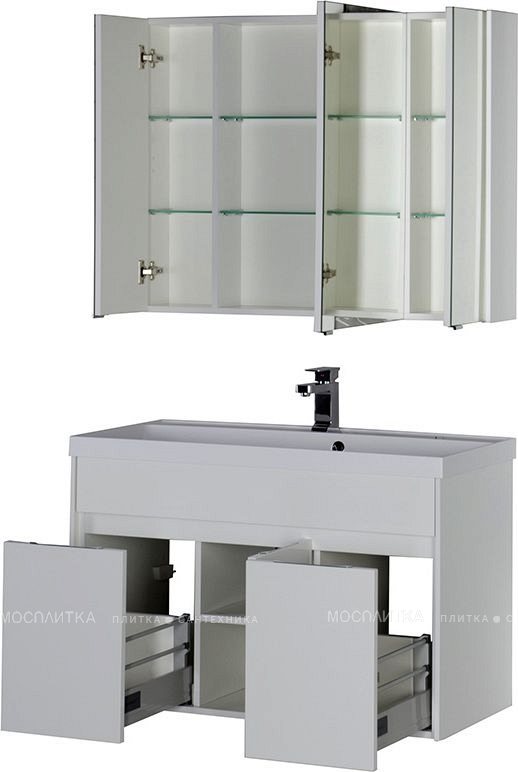 Комплект мебели для ванной Aquanet Латина 100 белый - изображение 7