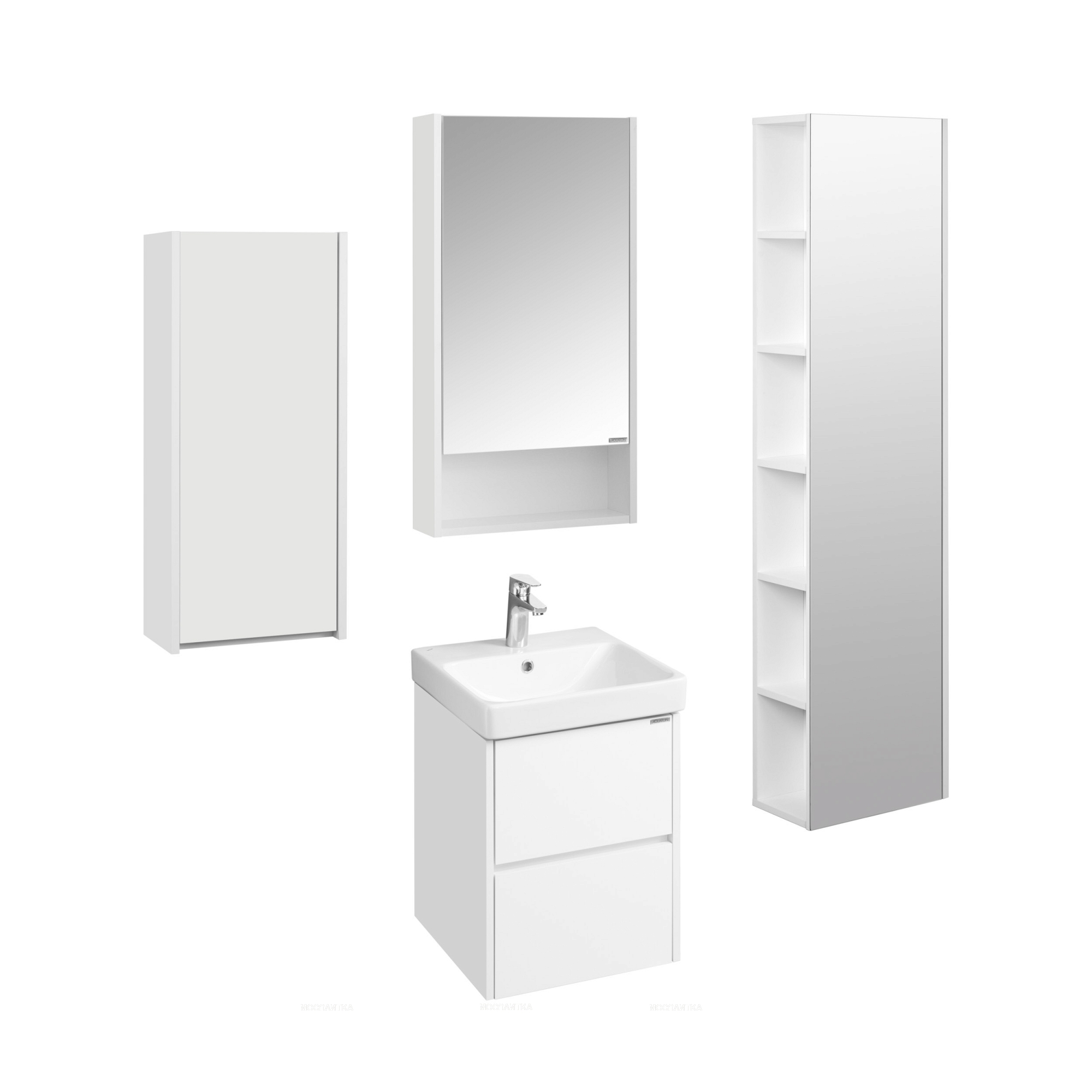 Зеркальный шкаф Aquaton Сканди 45 белый 1A252002SD010 - изображение 5