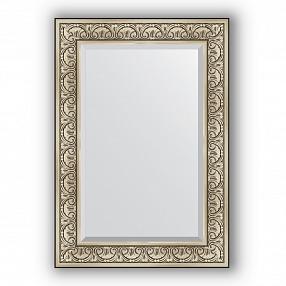 Зеркало в багетной раме Evoform Exclusive BY 3450 70 x 100 см, баРокко серебро