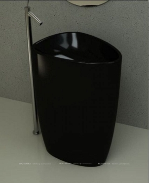 Раковина Bocchi Etna моноблок 1075-004-0125 черная матовая - 2 изображение