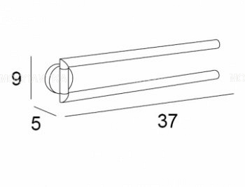 Полотенцедержатель двойной Inda Gealuna A10150CR, 37 см - изображение 2