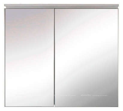 Зеркальный шкаф De Aqua Алюминиум 90 серебро - 2 изображение